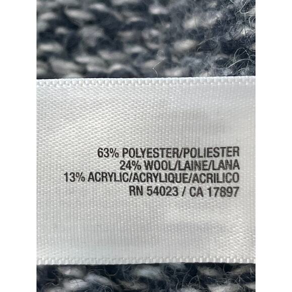 OLD NAVY Mens Ink Blue Wool Blend Salt Shawl Cardigan Button Down Preppy - Picture 7 of 11